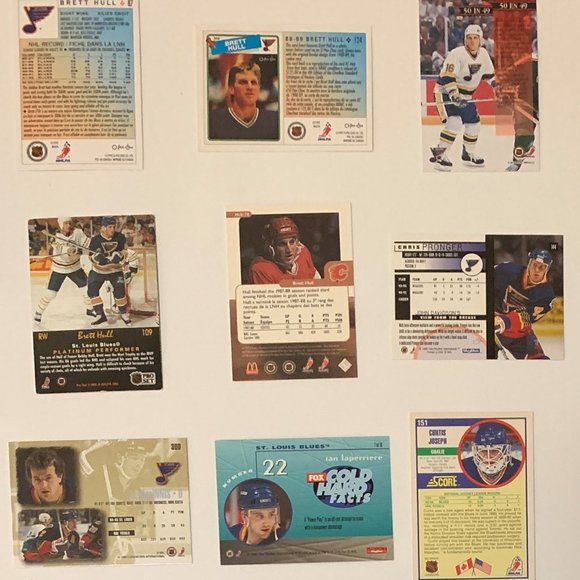 St. Louis Blues Vintage NHL Hockey Cards - Lot of 17 w/ Hull, Pronger, Cujo RC - Picture 3 of 7